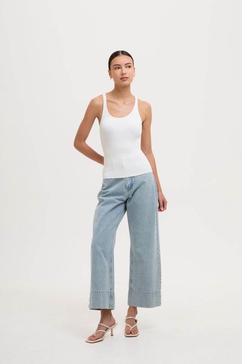 HADLEY NEEDLEWORK RIBBED TANK