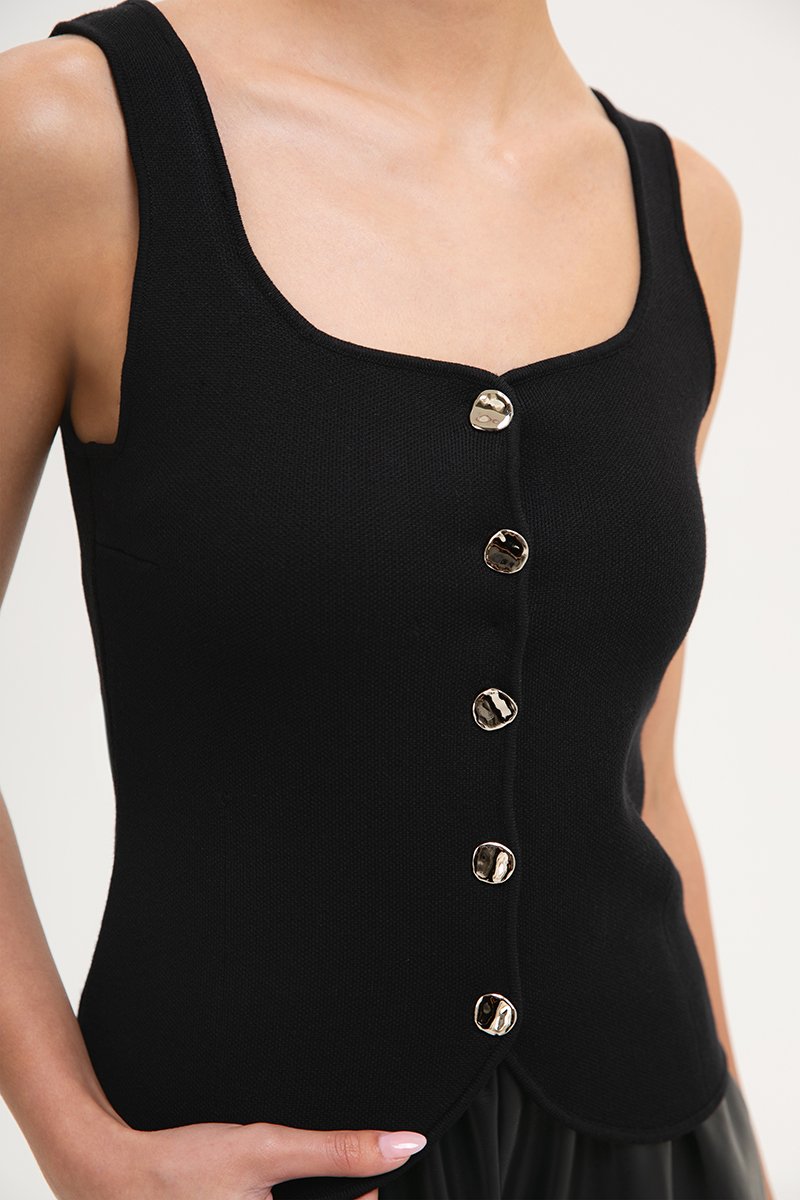 CELLO VEST KNIT TOP