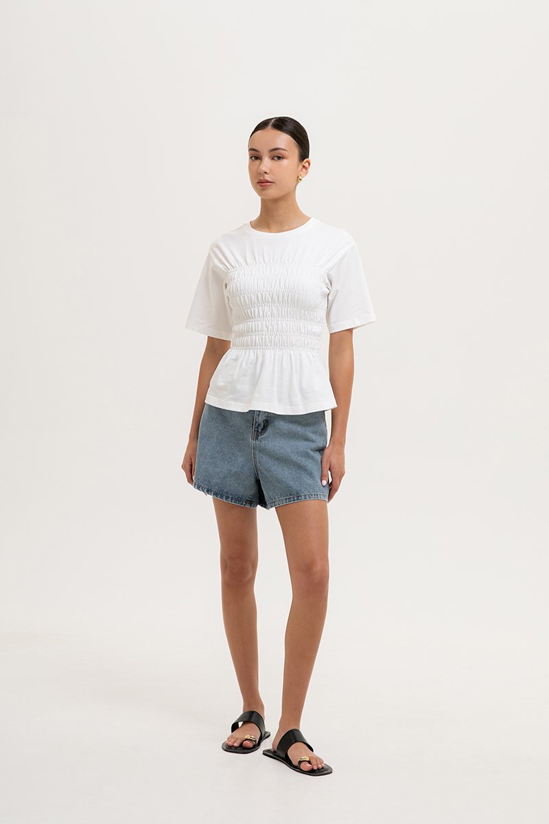 MABEL SMOCKED T-SHIRT