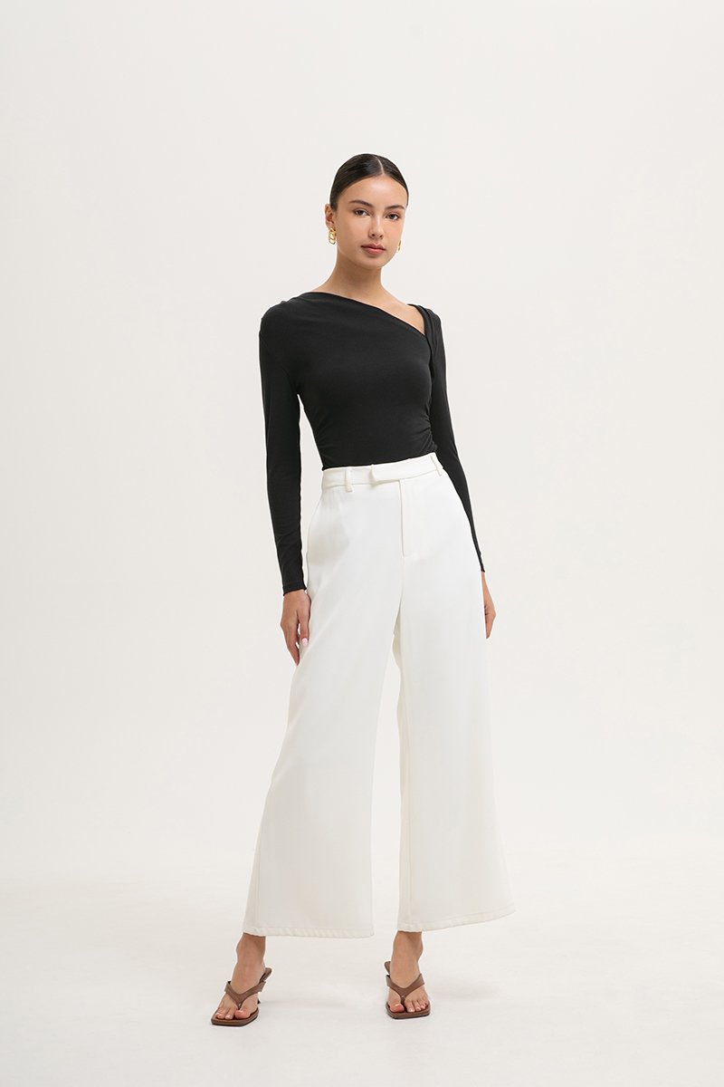 CARLIE ASYMMETRIC LONG SLEEVE TOP
