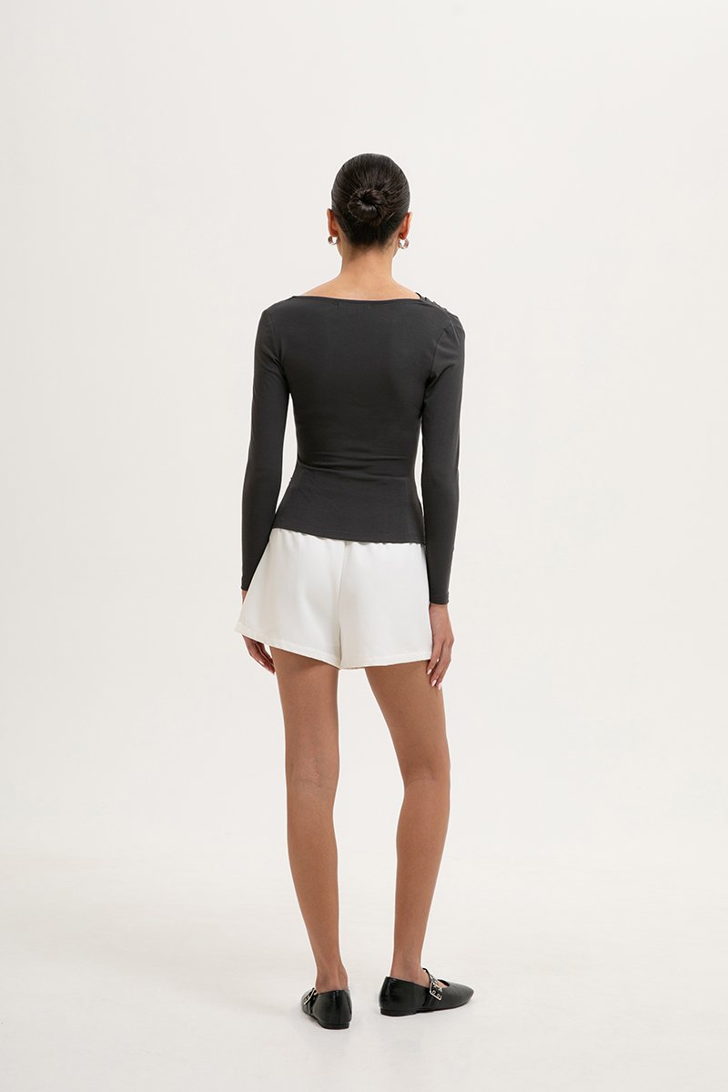CARLIE ASYMMETRIC LONG SLEEVE TOP