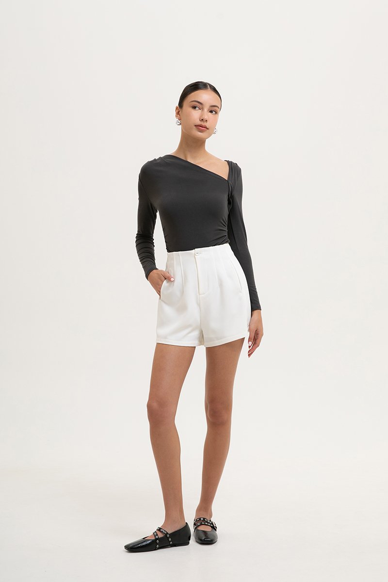 CARLIE ASYMMETRIC LONG SLEEVE TOP