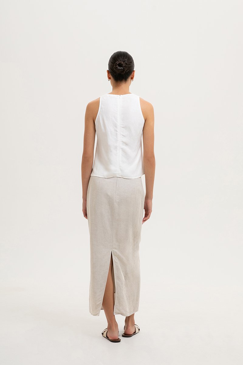 KADY CROSS OVER LINEN TOP