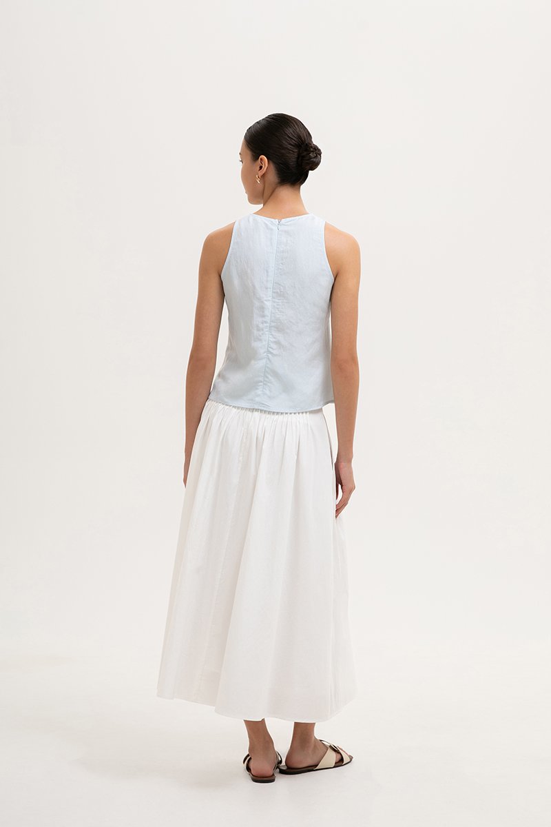 KADY CROSS OVER LINEN TOP