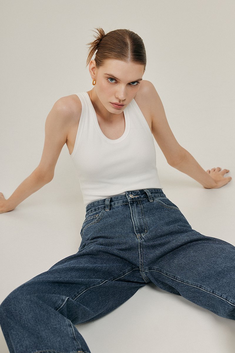 OLINA PADDED SCOOP NECK TANK TOP OLINA PADDED SCOOP NECK TANK TOP