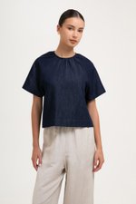KAREN TIE BACK DENIM TOP