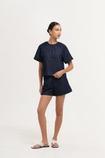 KAREN TIE BACK DENIM TOP