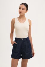 ALLEN CUFFED HEM DENIM SHORTS