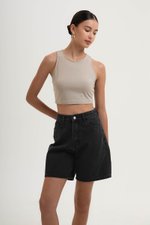 NINA V BACK JERSEY CROP TOP