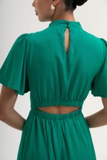 ZIVA BACK CUT OUT FLUTTER SLEEVE CHEONGSAM