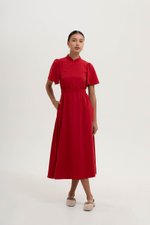 ZIVA BACK CUT OUT FLUTTER SLEEVE CHEONGSAM