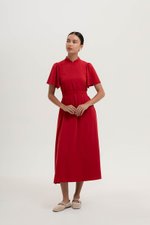 ZIVA BACK CUT OUT FLUTTER SLEEVE CHEONGSAM