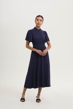 ZIVA BACK CUT OUT FLUTTER SLEEVE CHEONGSAM