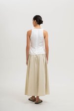 KATIYA RUCHED LINEN TOP
