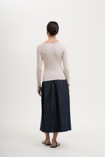 ZOE BOAT NECK LONG SLEEVE TOP