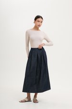 ZOE BOAT NECK LONG SLEEVE TOP