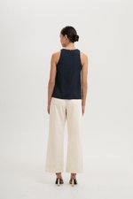 IDELLE PLEATED LINEN TOP