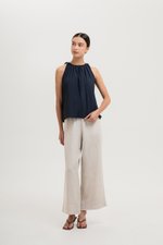 KEILA RUCHED TIE BACK TOP