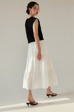 NEERA LACE TIERED MIDI SKIRT