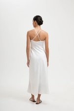 DEVON BIAS CUT MULTIWAY LINEN MAXI DRESS