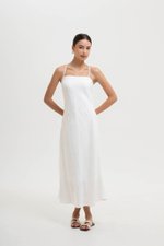 DEVON BIAS CUT MULTIWAY LINEN MAXI DRESS