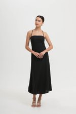 DEVON BIAS CUT MULTIWAY LINEN MAXI DRESS