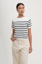 ELOWEN KNIT STRIPE TOP