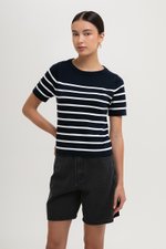 ELOWEN KNIT STRIPE TOP