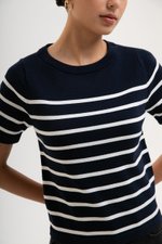 ELOWEN KNIT STRIPE TOP