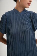 NOURIA PLEATED MAXI CHEONGSAM W SASH