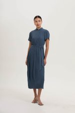 NOURIA PLEATED MAXI CHEONGSAM W SASH