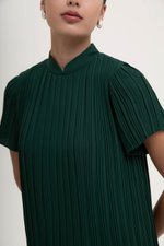 NOURIA PLEATED MAXI CHEONGSAM W SASH