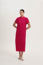 NOURIA PLEATED MAXI CHEONGSAM W SASH