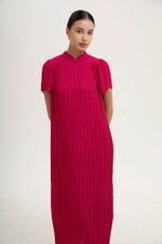 NOURIA PLEATED MAXI CHEONGSAM W SASH