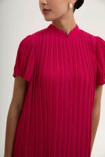 NOURIA PLEATED MAXI CHEONGSAM W SASH