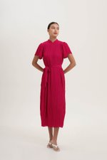 NOURIA PLEATED MAXI CHEONGSAM W SASH