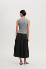 CLAIRE BUTTONDOWN RIBBED TANK TOP