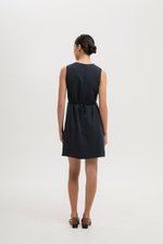 ROMY TIE BACK VEST LINEN DRESS