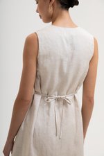ROMY TIE BACK VEST LINEN DRESS