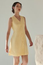 ROMY TIE BACK VEST LINEN DRESS