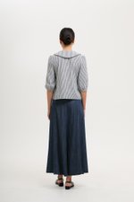 DEBBIE PETER PAN COLLAR STRIPE SHIRT