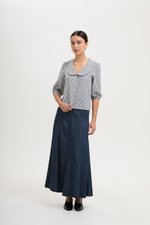 DEBBIE PETER PAN COLLAR STRIPE SHIRT