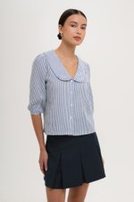 DEBBIE PETER PAN COLLAR STRIPE SHIRT