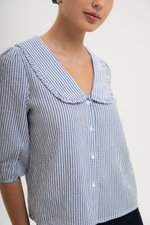 DEBBIE PETER PAN COLLAR STRIPE SHIRT