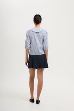 DEBBIE PETER PAN COLLAR STRIPE SHIRT