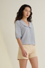 DEBBIE PETER PAN COLLAR STRIPE SHIRT