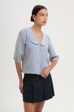 DEBBIE PETER PAN COLLAR STRIPE SHIRT