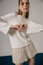 GRAZIA FLARE SLEEVED SWEATER TOP