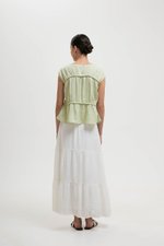 JYNN RUCHED LINEN TOP
