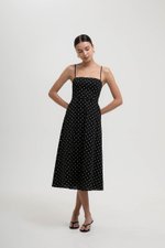 KAYLIA CAMI POLKADOT LINEN DRESS